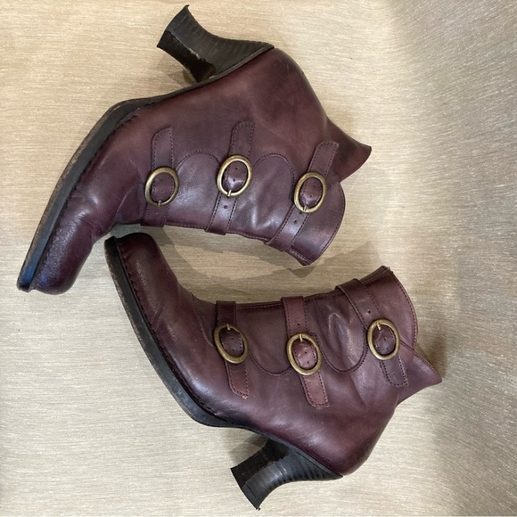 NEOSENS Sz 38  Rococo Steampunk Style Funky Heels Buckles Zipper Side Booties - Picture 5 of 12